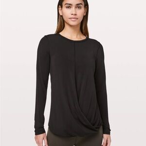 Lululemon Serene Saturday Long Sleeve Top in Black 10
